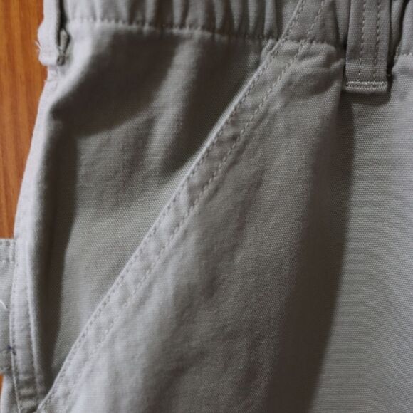 Carhartt Rugged Flex Canvass Work Short Womens Gray Khaki Hiking Walking Shorts - Picture 6 of 15